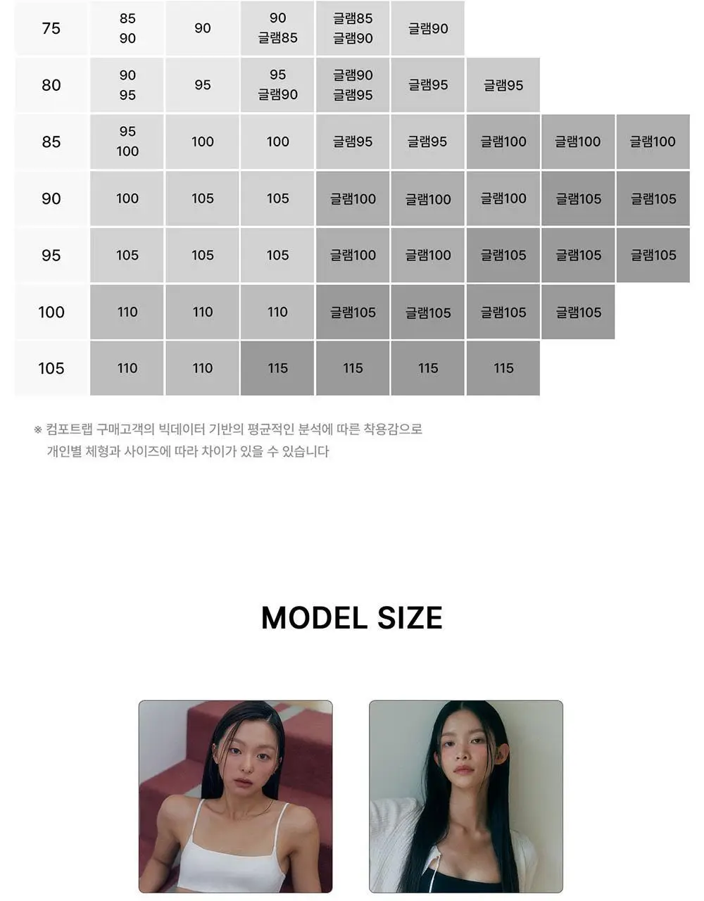 [컴포트랩] 듀얼 쿨 튜브탑 4colors / 8Size 상세페이지 27